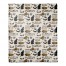 Amber and Black Vintage Halloween Pattern 50x60 Coral Fleece Blanket