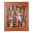 Happy Halloween Orange with Retro Ghosts 50x60 Coral Fleece Blanket