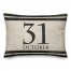 Halloween Date Newspaper Distressed 14x20 Spun Poly Pillow