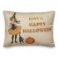Happy Halloween Tutu Witch Girl 14x20 Spun Poly Pillow