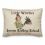 Lil Witch Broom Riding School 14x20 Spun Poly Pillow