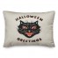 Retro Black Cat Halloween Greetings 14x20 Spun Poly Pillow