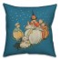Blue Vintage Halloween Family 18x18 Spun Poly Pillow
