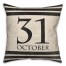 Halloween Date Newspaper Distressed 18x18 Spun Poly Pillow