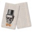 Skull Tophat Newspaper Bowtie Textiles Collection