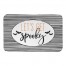 Lets Get Spooky Black Stripes 34x21 Bath Mat