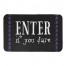 Skull and Crossbones Enter if You Dare 34x21 Bath Mat