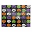 Boo Pumpkin Pattern on Black 18x14 Poly Twill Placemat