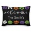 Boo Pumpkin Pattern Family Name 14x20 Personalized Spun Poly Pillow