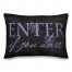 Enter if You Dare Black and Purple 14x20 Spun Poly Pillow