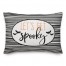 Lets Get Spooky Black Stripes 14x20 Spun Poly Pillow