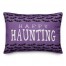 Happy Haunting Bat Black and Purple 14x20 Spun Poly Pillow