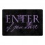 Enter If You Dare Black Purple 27x18 Floor Mat