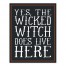 Wicked Witch Lives Here 11x14 Canvas Wall Art
