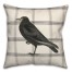 Raven on Plaid 18x18 Spun Poly Pillow