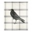 Raven on Plaid 50x60 Sherpa Fleece Blanket