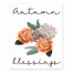 Autumn Blessings Flowers 8x10 Tabletop Canvas