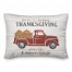 Happy Thanksgiving Pumpkin Truck Family Name 14x20 Personalized Spun Poly Pillow