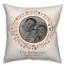 Fall Acorn Wreath Family Name and Photo 18x18 Personalized Spun Poly Pillow