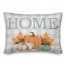 Home Fall Pumpkin Orange Teal 14x20 Spun Poly Pillow
