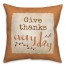 Give Thanks Paper on Orange 18x18 Spun Poly Pillow