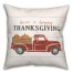 Happy Thanksgiving Pumpkin Truck 18x18 Spun Poly Pillow