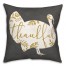 Thankful Turkey Leaves 18x18 Spun Poly Pillow