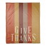 Give Thanks Stripes 50x60 Coral Fleece Blanket