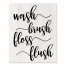 Wash Brush Floss Flush 8x10 Tabletop Canvas