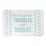 Blue Dots Troubles Bubbles 34x21 Bath Mat