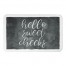 Hello Sweet Cheeks Black Watercolor 34x21 Bath Mat