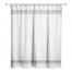 White and Gray Stripes 71x74 Shower Curtain