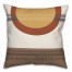 Yellow Circle Brown Boho 18x18 Spun Poly Pillow