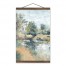 Painterly Abstract Landscape 12x18 Teak Hanging Canvas
