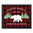 Frosty Forest Christmas Trees 11x14 Black Framed Canvas