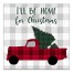 Christmas Tree Truck 20x20 Canvas Wall Art