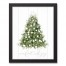 Comfort and Joy Watercolor Christmas Tree 11x14 Black Framed Canvas