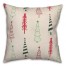 Christmas Tree Doodle Pattern 18x18 Spun Poly Pillow