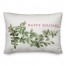 Happy Holidays Watercolor Holly 14x20 Spun Poly Pillow