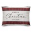 Plaid Merry Christmas Banner 14x20 Spun Poly Pillow