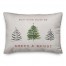 Speckle Sketch Christmas Trees 14x20 Spun Poly Pillow