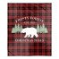 Frosty Forest Christmas Trees 50x60 Sherpa Fleece Blanket