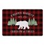 Frosty Forest Christmas Trees 27x18 Floor Mat
