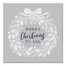 Neutral Christmas Wreath 12x12 Canvas Wall Art