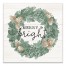 Merry and Bright Wreath 12x12 Canvas Wall Art