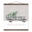 Home for Christmas Truck 16x16 Teak Hanging Canvas