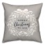 Neutral Christmas Wreath 18x18 Spun Poly Pillow