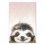 Sloth on Blush 16x24 Canvas Wall Art