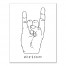 Wild and Free Hand Outline 11x14 Canvas Wall Art