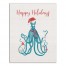 Holiday Octopus 11x14 Canvas Wall Art